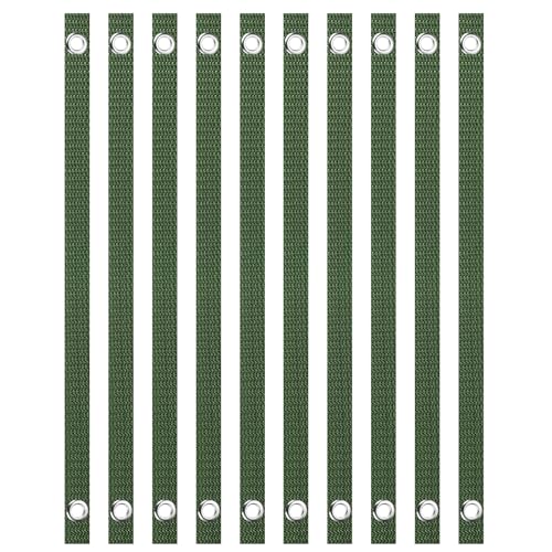 31,5 Inch Stake Boom Riemen, 9 stuks Boom Ondersteuning Posts, Boom Straightening Riemen voor nieuw geplant Recht, Olive Green