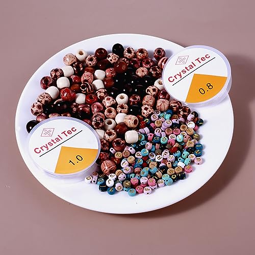 4 stuks armband Cord Elastische band voor armbanden, 2 maten Transparant Draad Rubber Draad Transparant sieraden wire Nylon koord voor kraal sieraden armbanden ambachten (0.8/1mm) 4