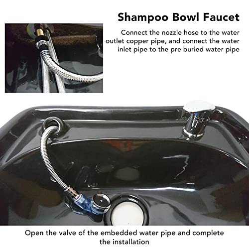 Shampoo Bed Faucet, Galvaniseren Veilig glad Zinklegering Shampoo Bowl Faucet Mixer Tap voor Kapper voor Kapper 4