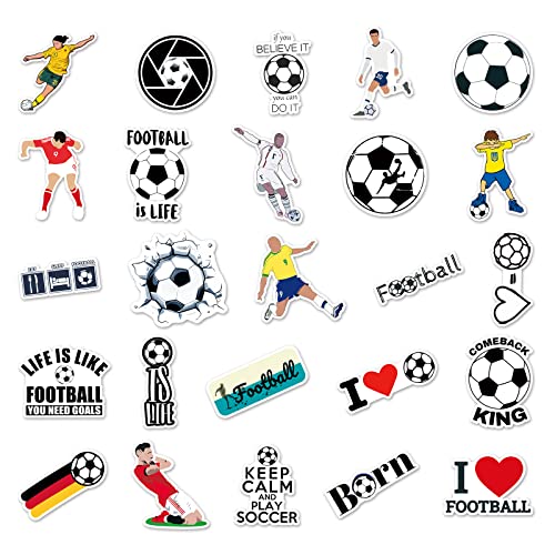 Voetbal Voetbal Sticker Set Stickers Kids Tieners 50 stuks Dieren Waterdichte Vinyl Stickers Laptop Skateboard Koffer Helm Auto Fiets mobiele telefoon Motorrijwiel Bike Scrapbook