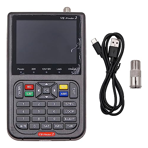 V8 Finder2 Satellietzoeker Digitale zoeker Satellietherkenning DVB-S2X Signaalontvanger Decoder H.264 HD 3.5 Inch LCD voor Satellietbakje instellen