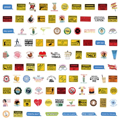 100 stuks Motivatie Sticker Set voor tieners Volwassenen Inspirational Waterproof Vinyl Stickers Auto Motorfiets Fiets Skateboard Snowboard Bagage Laptop Koffer Helm Motorfiets 3