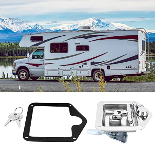 Montagehaakje voor zonnepanelen) Deurslot T handgreepslot, gepolijst roestvrij staal gereedschapskist slot T handvat Opvouwbare aanhanger deur slot voor vrachtwagen camper