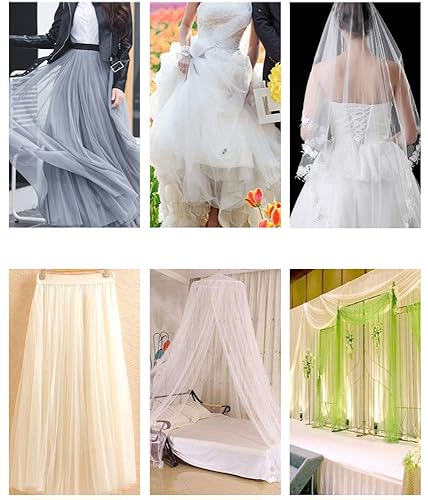 10 m x 150 cm, Zachte Tule Stoffen voor Naaien, Mesh Decoratieve Stof, Draper Stof voor Arbor Bruiloft Gordijn Bruiloft Arch Gratis Hand Decoratie Kruis Hangende Gordijn Toren Bow