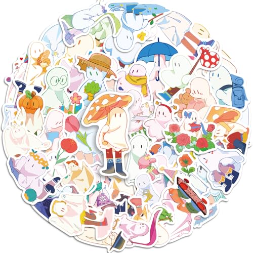 Halloween Ghost Sticker set Stickers jeugd volwassenen 50 stuks schattige geest waterdichte Vinyl Stickers Automotor Fiets Skateboard Snowboard Bagage Laptop Kofferhelm