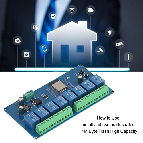 Programmeerbare DC5-30V 8 Channel Relay Module met ESP32 WiFi BLE Development Board voor Smart Home Wireless Control Secundaire Ontwikkelingsprojecten