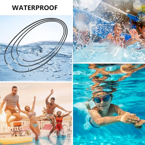 7Pcs Gevlochten lederen ketting voor vrouwen en mannen, 1.5/3mm Heren ketting op zwart Waxed Touw, 40-80cm Zwarte lederen ketting / / armband met sluiting, lederen ketting voor mannen dames hanger, Polyester, Nee 4