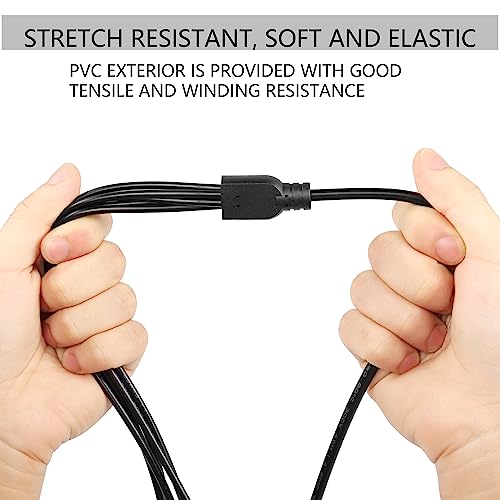 DC splitterkabel, 1 stopcontact tot 4 stekkers, 5,5 mm x 2,1 mm, 12 V DC verlengkabel, splitteradapter voor CCTV bewakingscamera, LED striplamp etc. (1 tot 4) 5