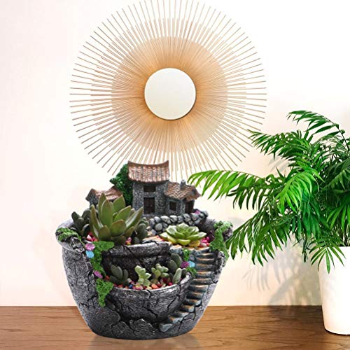 Creative Plant Pot, DIY Succulenten Pot met Zoet Huis, Mini Fairy Tuin Bloemen Planter Pot Container voor Binnen Tuin Vakantie Decoratie 3