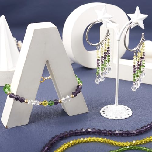 12 Strands Transparante Facet Glazen Kralen Bicone Crystal Glas Losse Spacer Kralen voor DIY ambachten armband ketting sieraden maken