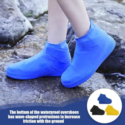 Schoenhoes, waterdicht, 3 Pairs Silicone Overschoenen, Non-Slip Herbruikbaar voor Outdoor, Regen, Snow, Muddy Road, EU Shoe Size (38-46) 5