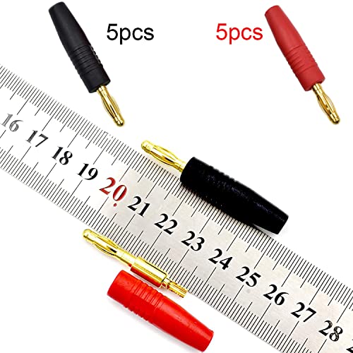 Verpakking van 10 4 mm Banana Plug Speaker Plug Gold Plated Solder Type voor Multimeter meting Leads Speaker Kabel RC-Lipo Charger Adapter