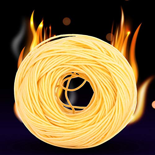 200 FT Fiber Wick, natuurlijke bijenwas kaars Wick, geparfumeerde kaars Wick, biologische spoel Wick met natuurlijke bijenwas, geurloze kaars Wick voor kaars maken DIY (Licht) 3