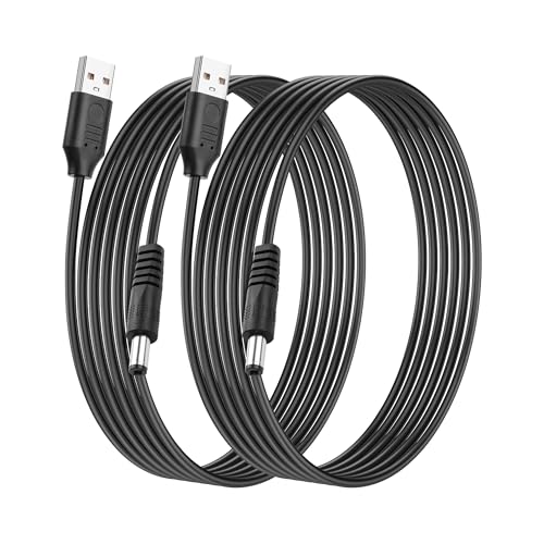 USB naar DC 5.5 x 2.1mm Power Cord 5V 3A 10ft, 2sts 5.5mm Barrel Book Charging Kabel voor Surveillance Camera / LED Light/Router/Set Top Box, Pure Koper Core Stable 5V Direct door ontwerp