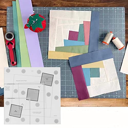 Wonky Log Cabine Trim Tool - 6/8/10 Inch Quilting Ruler voor DIY Naai- en ambachtelijke projecten - voor Quilters en S (6 inch) 4