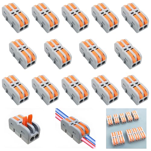 Compacte Wire Connectors, Wire Connectors, SPL-2M Cable Connector Terminal Blocks, Gratis Combinatie Spring Connector (14 PCS)