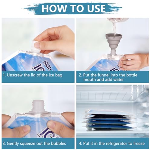 4/6 stuks ijspakketten, hoge kwaliteit koele ijszak, Duurzame herbruikbare ijsschuren, herbruikbaar voor kamperen, picknick, strand en buitensport 4