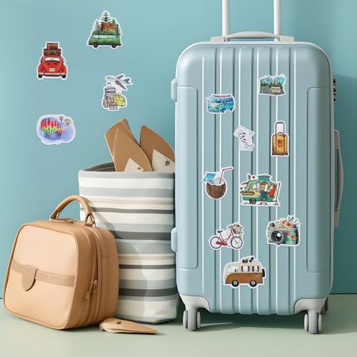 100 stuks Travel Stickers, Outdoor Travel Scrapbooking Stickers, Waterproof Journaling Stickers voor koffer, Skateboard, Laptop, Bagage, Graffiti Teen Boy Girl