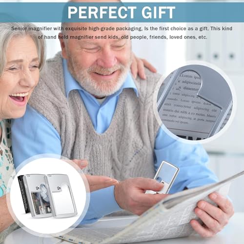 4B-3 Credit Card Vergrootglas met LED licht zak vergrootglas 3X 6X lens met lederen behuizing 4