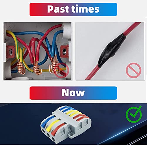 SPL-63 Elektrische Terminal Blocks, 3-in-6 Externe Bilaterale Plugs, Leverplug voor Elektrische Kabels (pakket van 6) 4