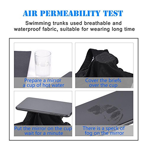 Mannen zwembroeken, Zwembroek Herenhaai Racing Ademend Sneldrogend Waterdicht Zwemmen Competitie Zwemmen Briefs(2XL) Zwemmen Accessoires 5