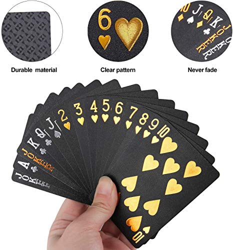 Black Playing Cards, 100% waterdichte Poker Cards Plastic Professional Card Decks Poker Cards voor Kerstmis, Halloween en alle partijen 4