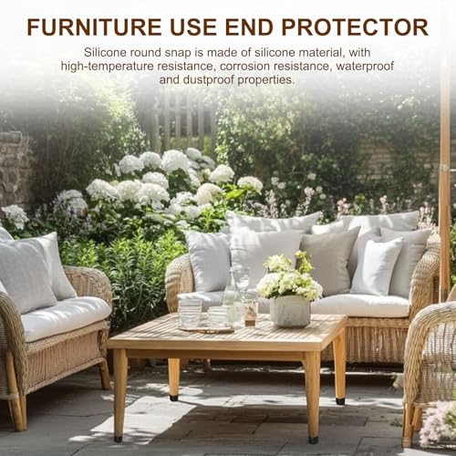 32mm/1.26" Rubber End Caps 18st PVC Covers Flexibele Caps Hoezen Schroef end blok Protector Bolt Tube Thread Caps zwart 5