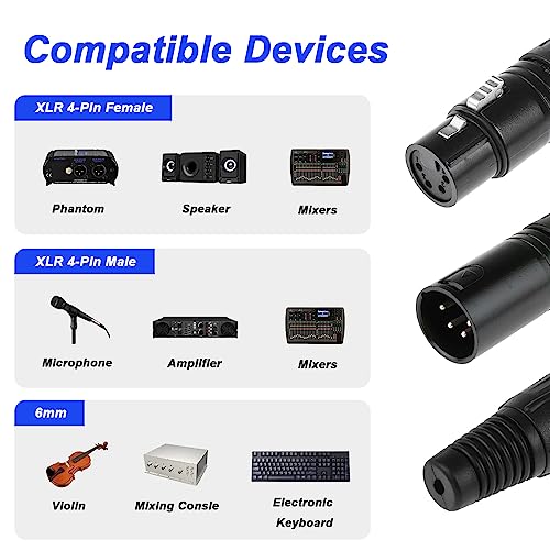 4 Pin XLR Plugs Connectors - Man en vrouw, Audio Microfoon Microfoon Connector voor luidspreker, Microfoon, Camera, Versterker (8PCS) 5
