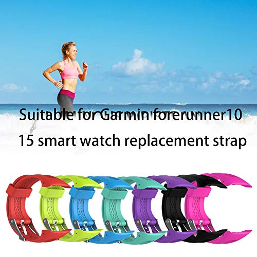 Vervanging polsband verstelbaar soft silicone polsband gereedschap vervanging voor Garmin Forerunner 10/Forerunner 15 GPS Running Watch (Male Style) 4
