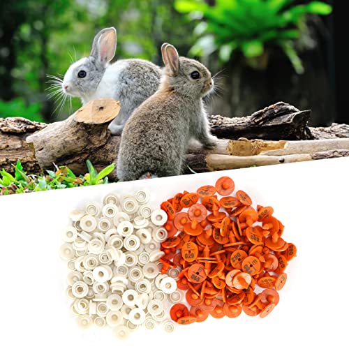 100 Sets oor tag, Konijn oor tag nummer dier identificatie tag marker boerderij voorraden, vee voorraden 4