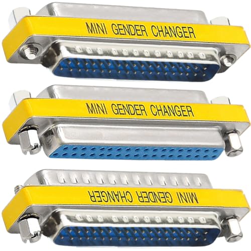 6PCS DB37 Man tot man tot vrouw, RS232 Genderwisselaar, 37 Pin Data Transfer Port Adapter Connector