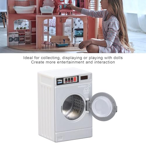 1/12 Schaal Miniatuur Wasmachine, Plastic Poppenmeubels Wasgoed Wasmachine Model Landschap voor Poppenhuis 4