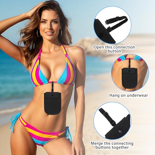 Travel Bra - Verborgen Undercover anti-diefstal beha portemonnee met verstelbare elastische - Wasbare zak voor paspoort, geld, waardevolle spullen - zwart