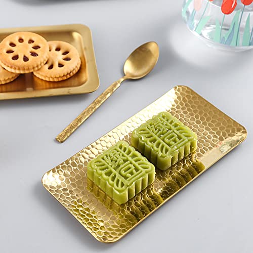 Stainless Steel Serving Bowl, Sieraden Presentatie Tray, Scandinavian Multifunctionele Dessert Tray, Aperitief Tray voor Dessert Thee Fruit sieraden (Goud) 5