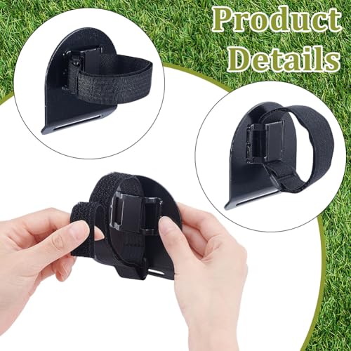 Golftas-padaccessoires, golftas, metalen landingspad voor snelle toegang tot afstandsmeter, golfhanddoeken, riemclip, golfuitrusting en accessoires, met twee magische tape-riemen 3