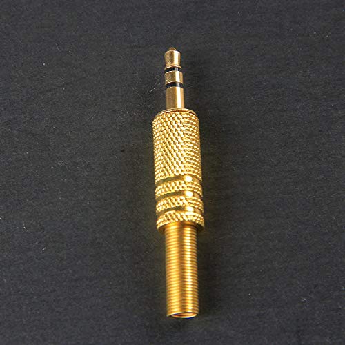 12st TRS Man Plug Vervanging 3 Pole 3.5mm Man Reparatie Headphone Jack Plug Metal Audio Soldering Adapter Converter Headset Connector Stereo Plug (Gilded) 4