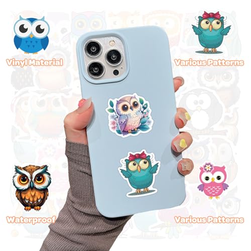 60 st Uil Stickers voor kinderen, leuke uilen Laptop Stickers Stickers Telefoon geval voor kinderen Volwassenen Tieners Uil esthetische Stickers voor waterfles telefoon Bagage Skateboard 3