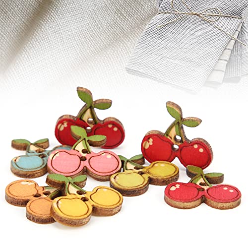 Kleurrijke kersenhouten knopen, gekleurde houten knopen Houten knopen Geschilderde knopen voor doop 4