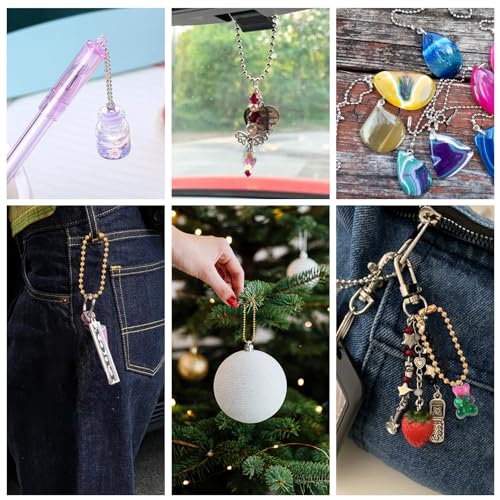 105st tag ketens bal ketting connectoren 3 stijlen tag kettingen 100/150/200mm sleutelhangers hangkettingen kralen trekken ketting uitbreiding blind ketting, goud 3