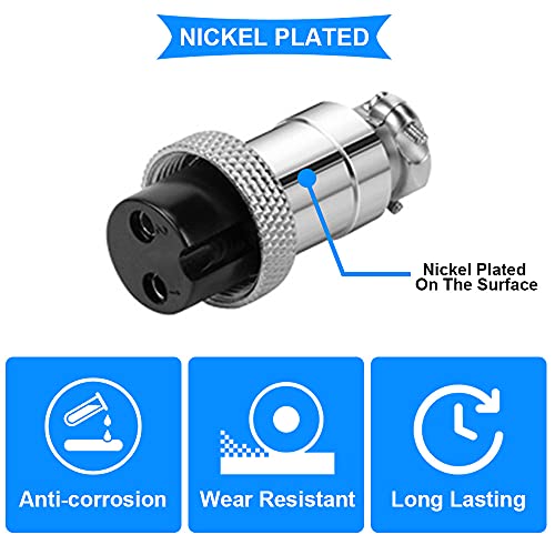 GX12 2 Pin Aviation Plug Man/Vrouwelijke Kabel Connector Luchtvaart Kabelplug voor Power Connection Waterdichte Cover Schroevendraaier Verpakking van 6 4