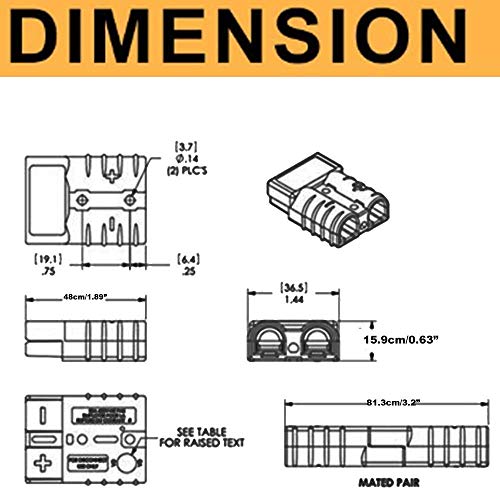 Batterij aansluiting 50A Plug - Quick Connect Batterij Connector Quick Connection Plug voor Auto Motorhome Caravan Motorfiets Boot Solar Installaties 5