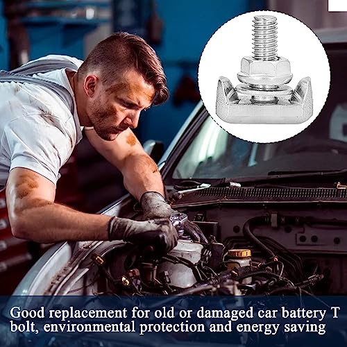 Auto T Schroef, Auto Batterij Klemmen, Batterij Bolts, Turnbuckle Terminal Terminals T-Screw 19116852 Auto Batterij Reparatie Vervanging Accessoires (2) 5
