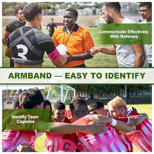 Voetbal Captain Armband, 12 stuks Captain Armbanden voor Voetbal Elastische Captain C Armband Sport Captain Armbanden voor jeugd volwassen voetbal Team Training Peach 4