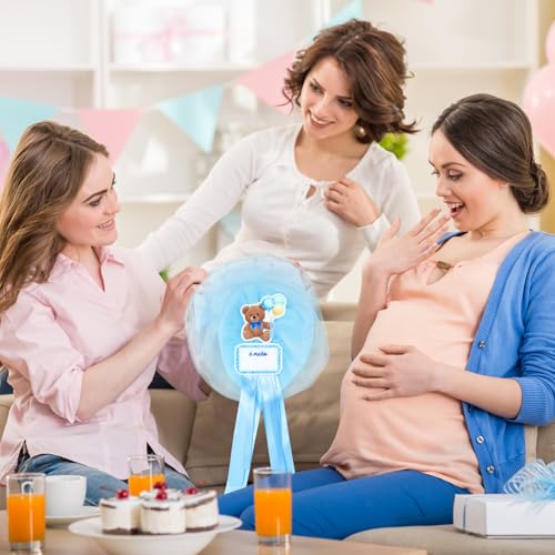 Boeg voor de geboorte, Jongens, Lichtblauw, Kookkaart, Geboorte, Buiten, Boeg, Beer, Kind met Naam, Schrijfbare Decoratie, Gast Giften voor Geboorte, Doop, Hang op Window Door 4