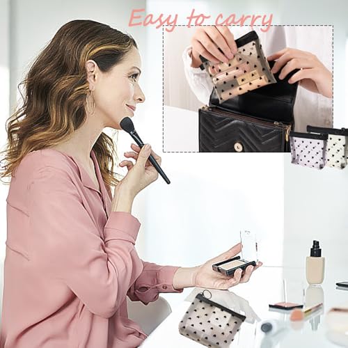 4 st. Mini Cosmetic Tassen Kleine Make-up Zak Portable Travel Make-up Pouch Lipstick Cosmetic Accessoires Organizer Veelzijdige Zipper zak voor vrouwen voor reizen dagelijks, Multicolour, klassieke 5