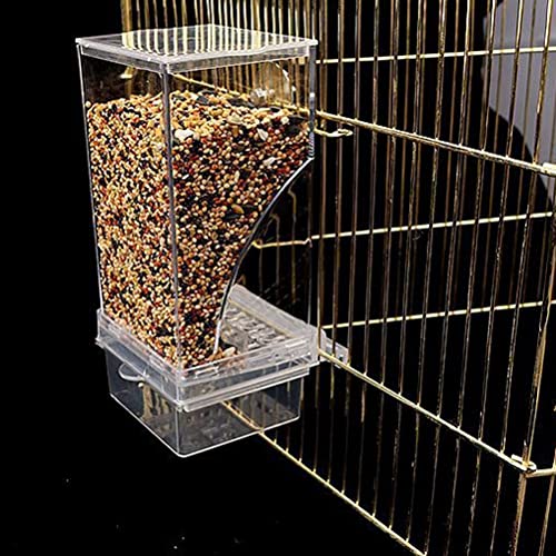 QCSTORE Automatic Feeder Dispenser Bird Feeder Transparant Water Dispenser Drinkfles voor Budgies Canarische Eilanden Cockatiels Finches Feeding Station 5