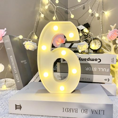 LED van het zeenummerlichtteken Marquee Number Light Up 0-9 Digits Lights Teken voor Home Party Bar Bruiloft Festival Verjaardag Decoraties (6) 5