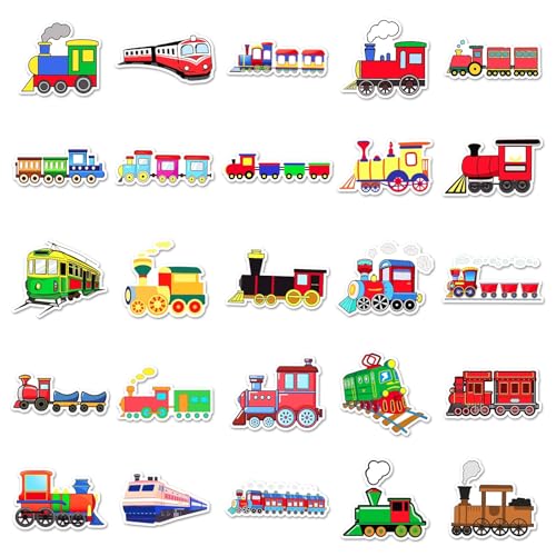 100 stuks Train Stickers voor tieners Volwassenen Waterdichte Vinyl Stickers Set voor Auto, Motorfiets, Fiets, Skateboard, Snowboard, Bagage, Laptop koffer, Helm, Motorfiets, Computer
