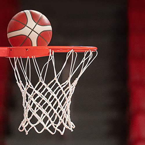 8 Loops 12 inch Dia. Mini Basketbal Net Vervanging, 6 Pack PP Basketbal Hoop Net Rim Netten Stevig voor Binnen Outdoor, Wit Rood Blauw 5