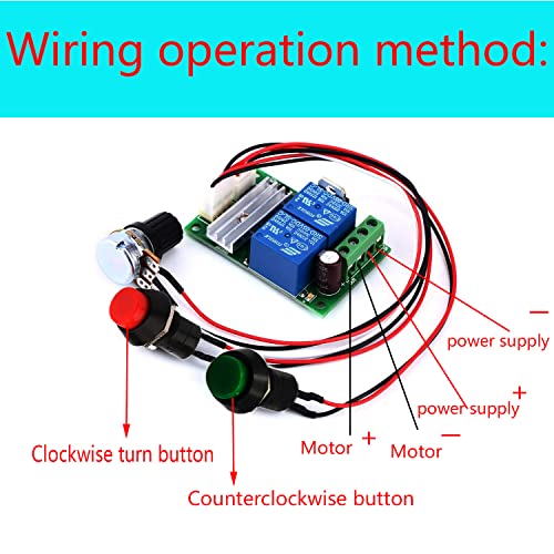 PWM Snelheidsregelaar, Dimmer 6V 12V 24V DC 3A DC Motor Speed Controller (PWM) Snelheid Verstelbare Omkeerbare Switch DC Motor Driver Reversing